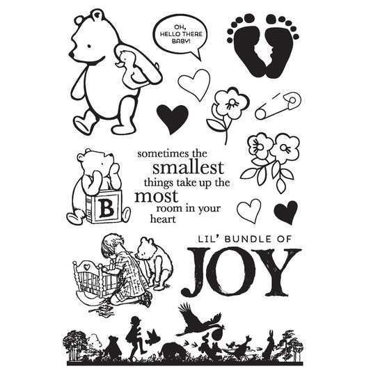 Simple Stories Classic Pooh Baby Clear Stamps Bundle Of Joy