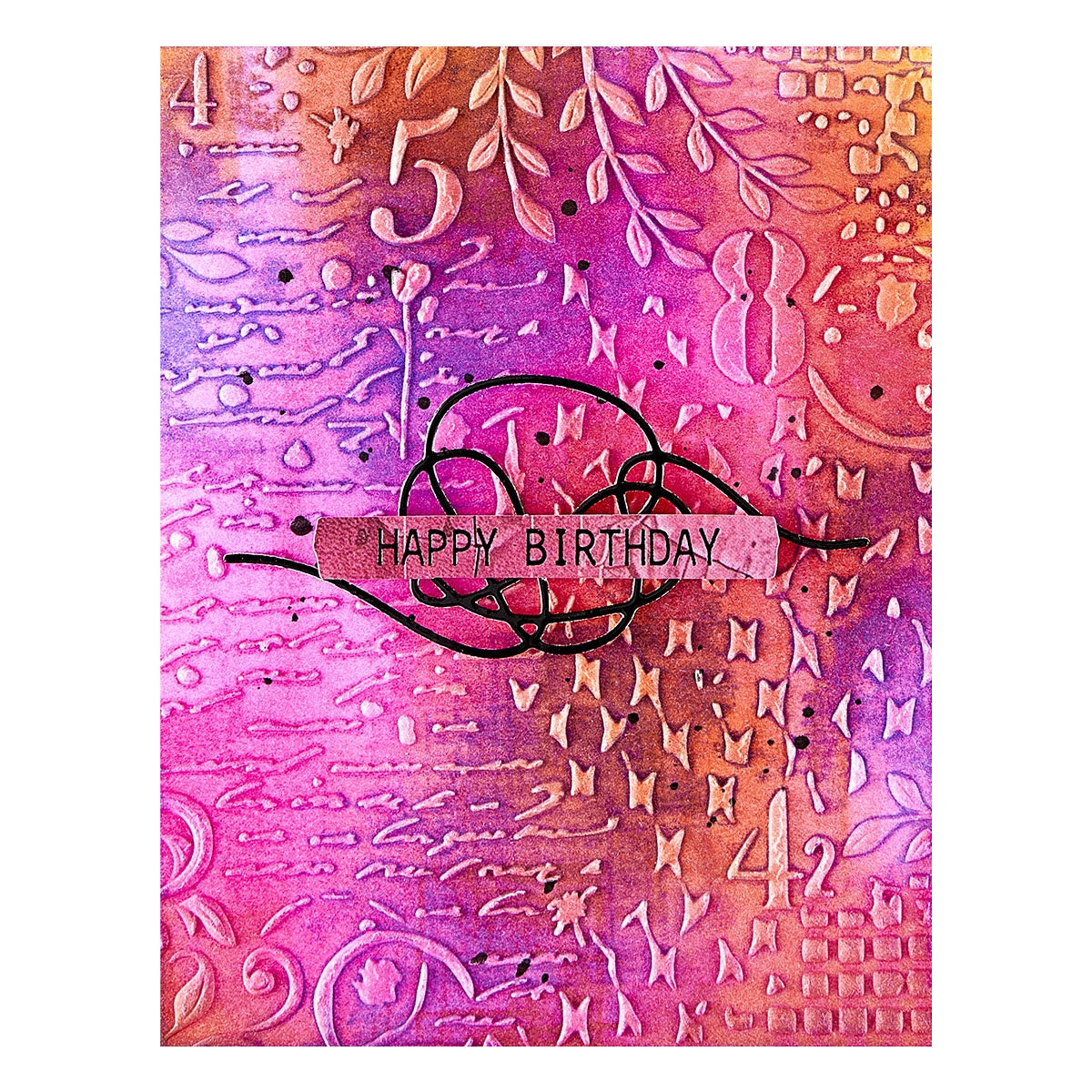 Spellbinders 3D Embossing Folder Beautifully Imperfect, Distress Mix