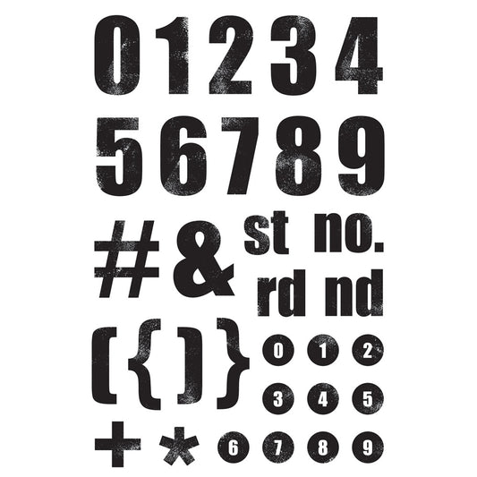 Simple Stories Rustic Legend Numbers Photopolymer Stamps