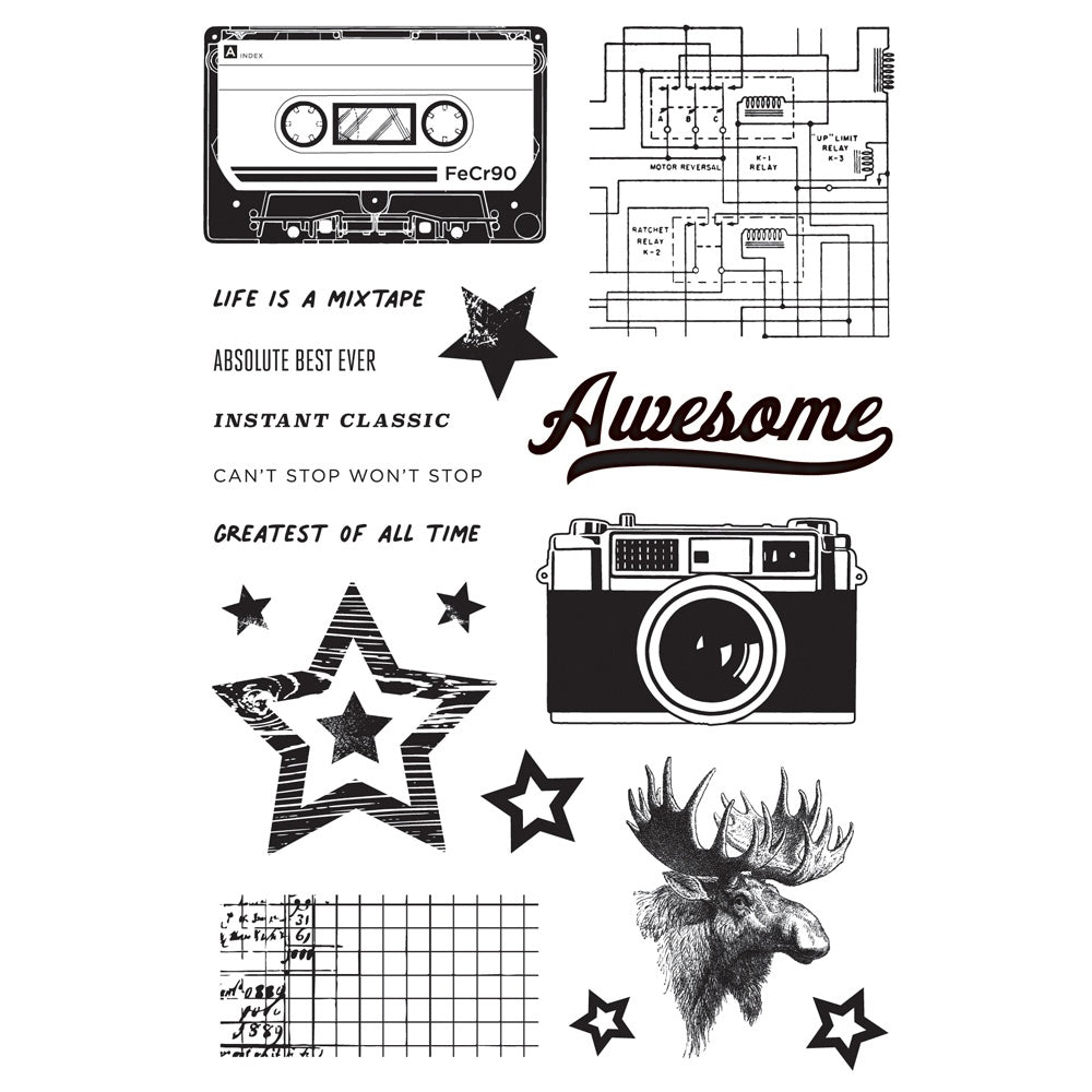 Simple Stories Rustic Legend Photopolymer Stamps Icons