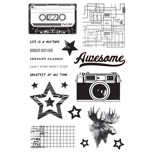 Simple Stories Rustic Legend Photopolymer Stamps Icons