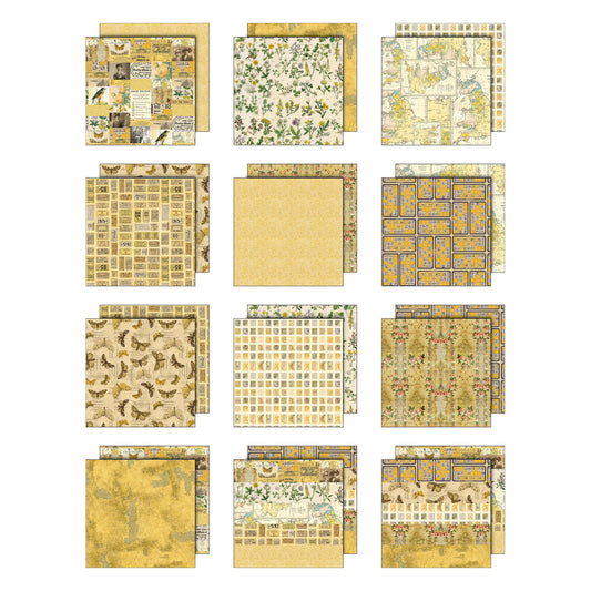 Idea-ology Double-Sided Cardstock 8"X8" 12/Pkg Palette Collection: Yellow
