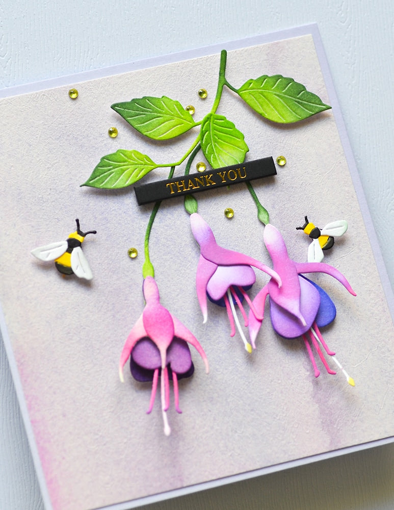 Sale - Memory Box 94784 Delicate Fuchsia Trio craft die