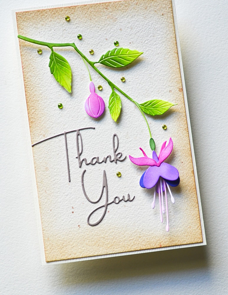 Sale - Memory Box 94787 Dainty Fuchsia Stem craft die