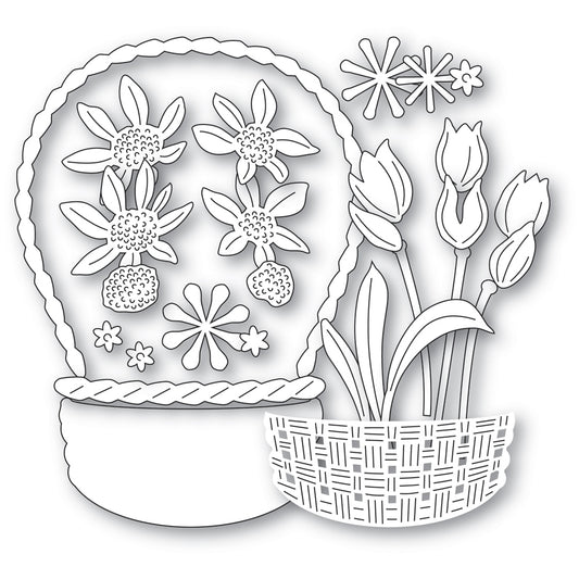 Memory Box 94888 Flower Basket Bouquet craft die