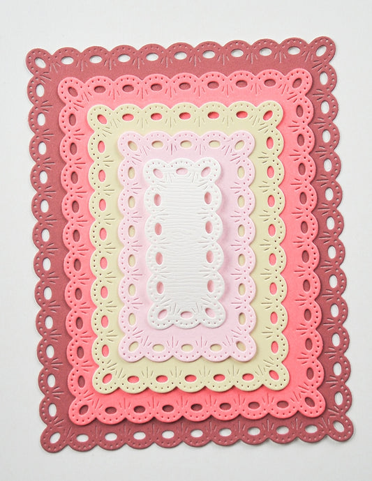 Memory Box 94904 Oval Eyelet Rectangle Frames craft die