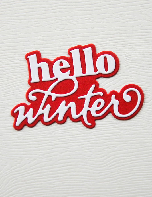 Memory Box 94929 Hello Winter Stylish Script Craft Die