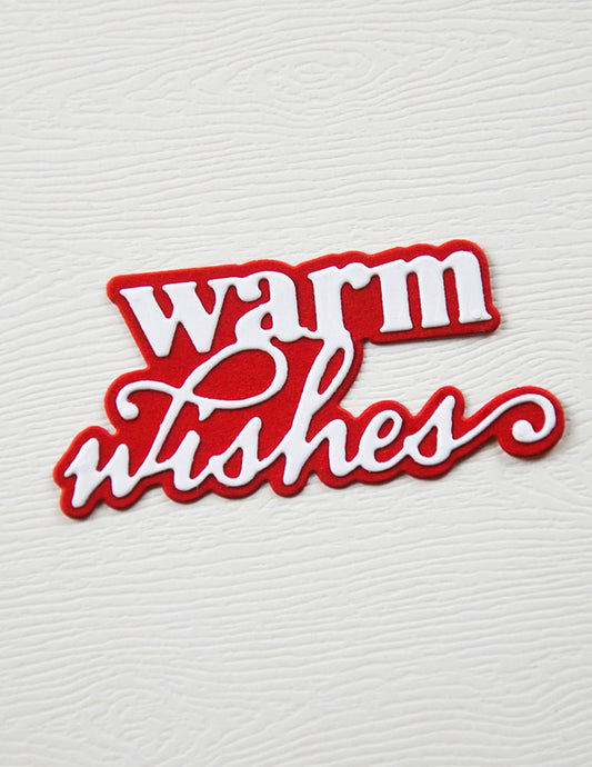 Memory Box 94930 Warm Wishes Stylish Script Craft Die
