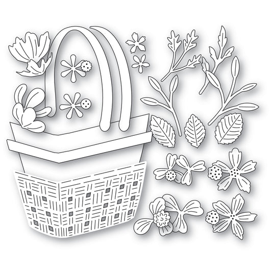 Memory Box 94941 Woven Flower Basket Craft Die