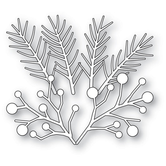 Memory Box 94995 Pine and Berries Sprigs Craft Die