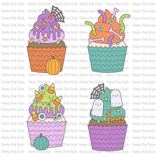 Sale - Pretty Pink Posh Big Halloween Cupcake Die
