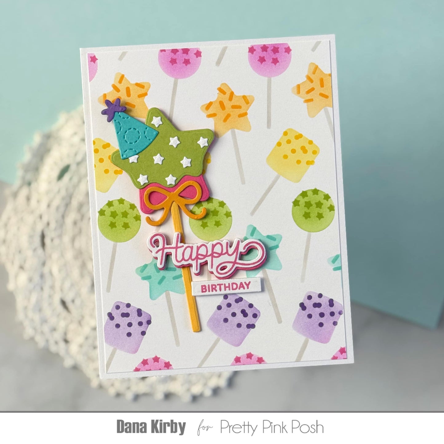 Pretty Pink Posh Birthday Cake Pops die set