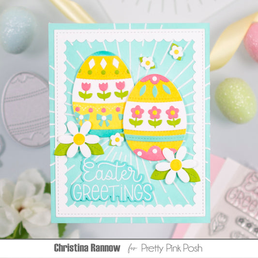 Pretty Pink Posh Line Burst Stencil