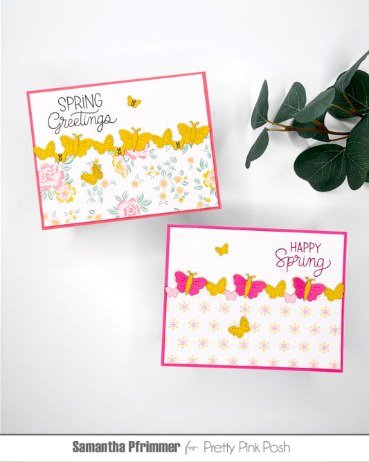 Pretty Pink Posh Butterfly Border die