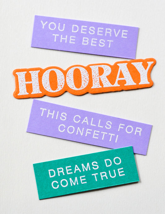 Poppystamps CB520 Hooray clear stamp and die set