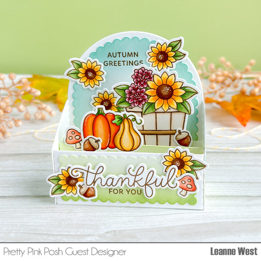 Pretty Pink Posh Fall Harvest stamp set and die bundle