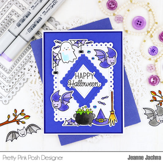 Pretty Pink Posh Halloween Corners stamp set and die bundle