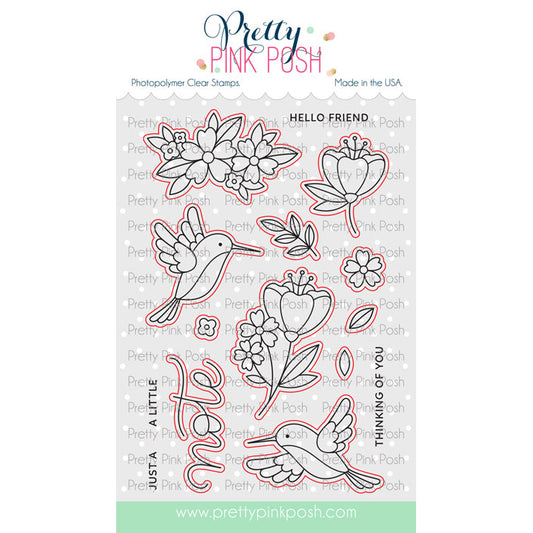 Pretty Pink Posh Hummingbird Floral dies