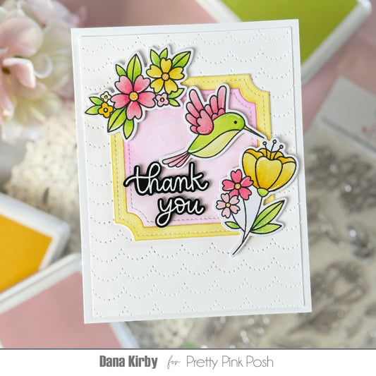 Pretty Pink Posh Hummingbird Floral stamp set