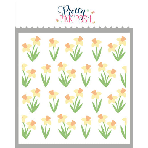 Pretty Pink Posh Layered Daffodils Stencils (3 layer)