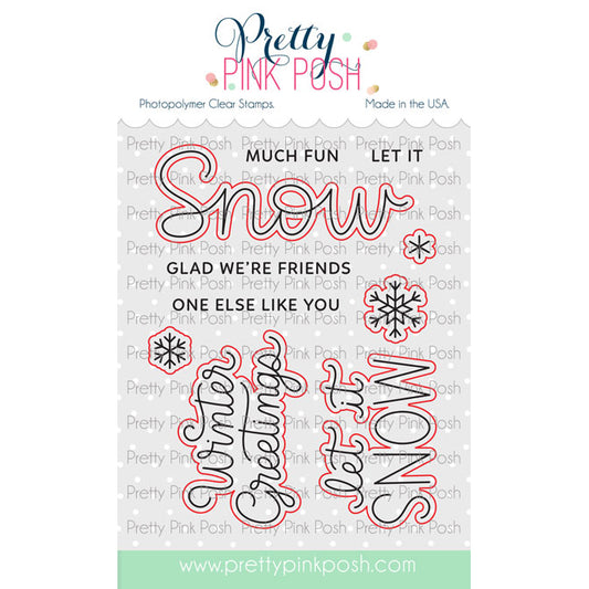 Pretty Pink Posh Let It Snow Coordinating Dies