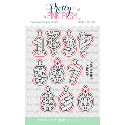 Pretty Pink Posh Number Candles dies