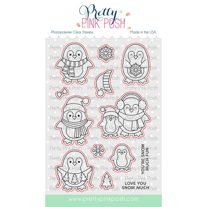 Pretty Pink Posh Penguin Friends Coordinating dies