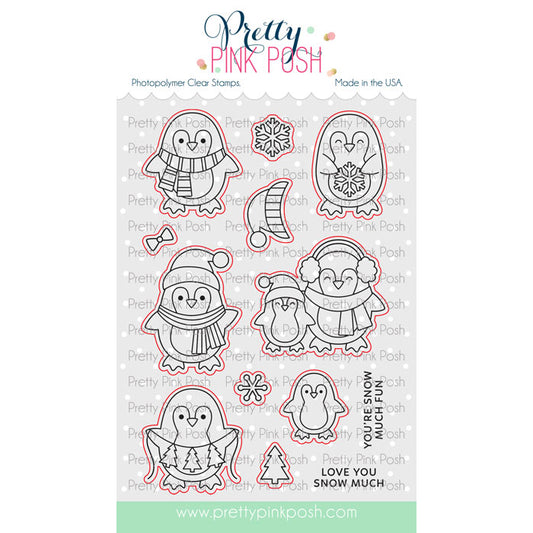 Pretty Pink Posh Penguin Friends Coordinating dies