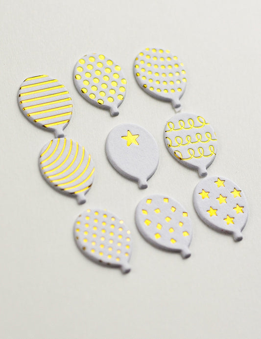 Memory Box ST041 Party Balloon Fresh Cuts White Tags