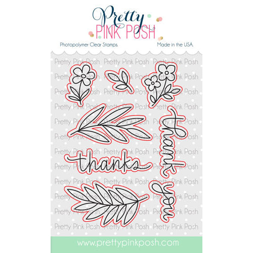 Pretty Pink Posh Simple Thanks dies