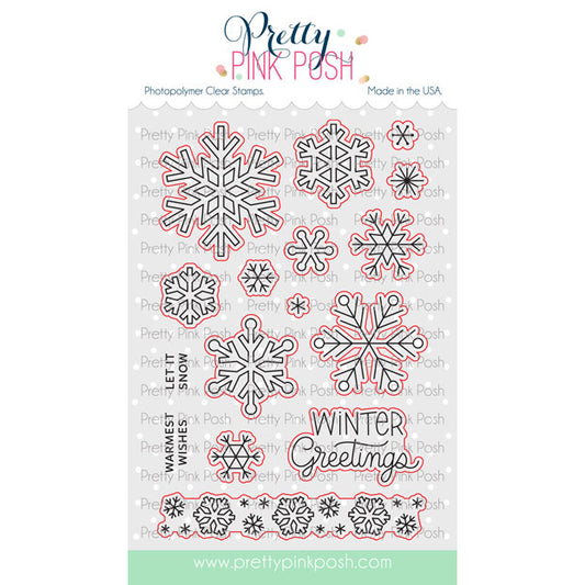 Pretty Pink Posh Snowflakes dies