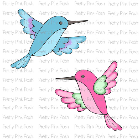 Pretty Pink Posh Stitched Hummingbirds
