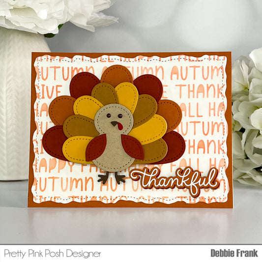 Pretty Pink Posh Fall Words Stencil