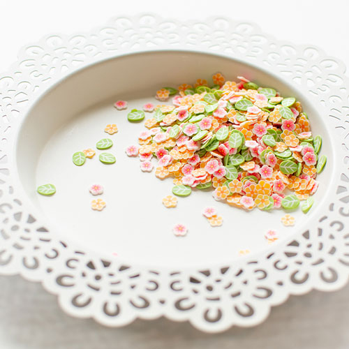 Pretty Pink Posh Clay Confetti Summer Blooms
