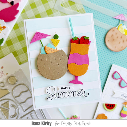Pretty Pink Posh Summer Cocktails Die Set