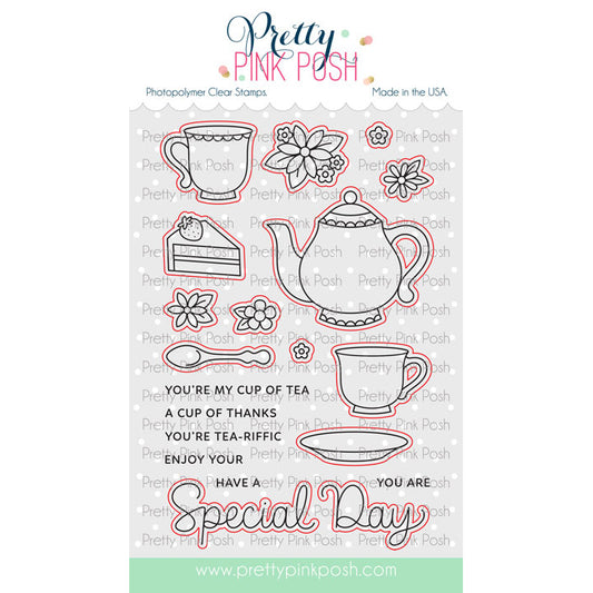 Pretty Pink Posh Tea Time dies