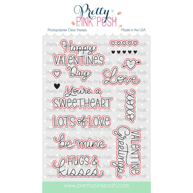Pretty Pink Posh Valentine Greetings dies