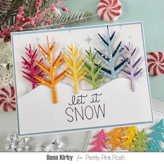 Pretty Pink Posh Winter Trees die