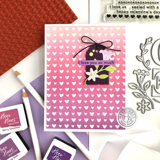 Hero Arts Mini Hearts Bold Prints Cling Rubber Stamp CG902