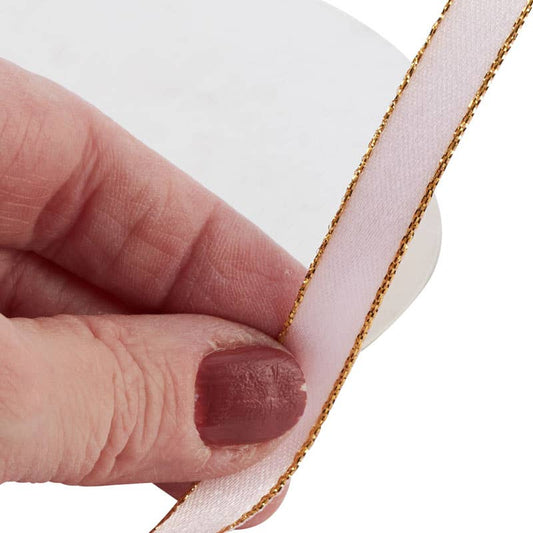 Narrow Satin Ribbon Spool 50 yds - Pink
