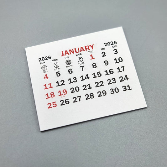 2026 calendar pads - 1 3/4" x 1 1/2"