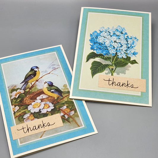 Little Birdie Journaling Cards 4"X6" 24/Pkg Aqua Medley