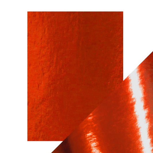 Craft Perfect Mirror Cardstock 8.5"X11" 5/Pkg High Gloss Ruby Red