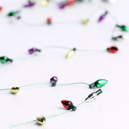 Miniature Christmas Acrylic Light Bulb Garland - 96" long