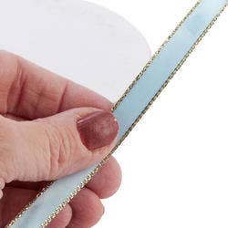 Narrow Satin Ribbon Spool 50 yds - Light Blue