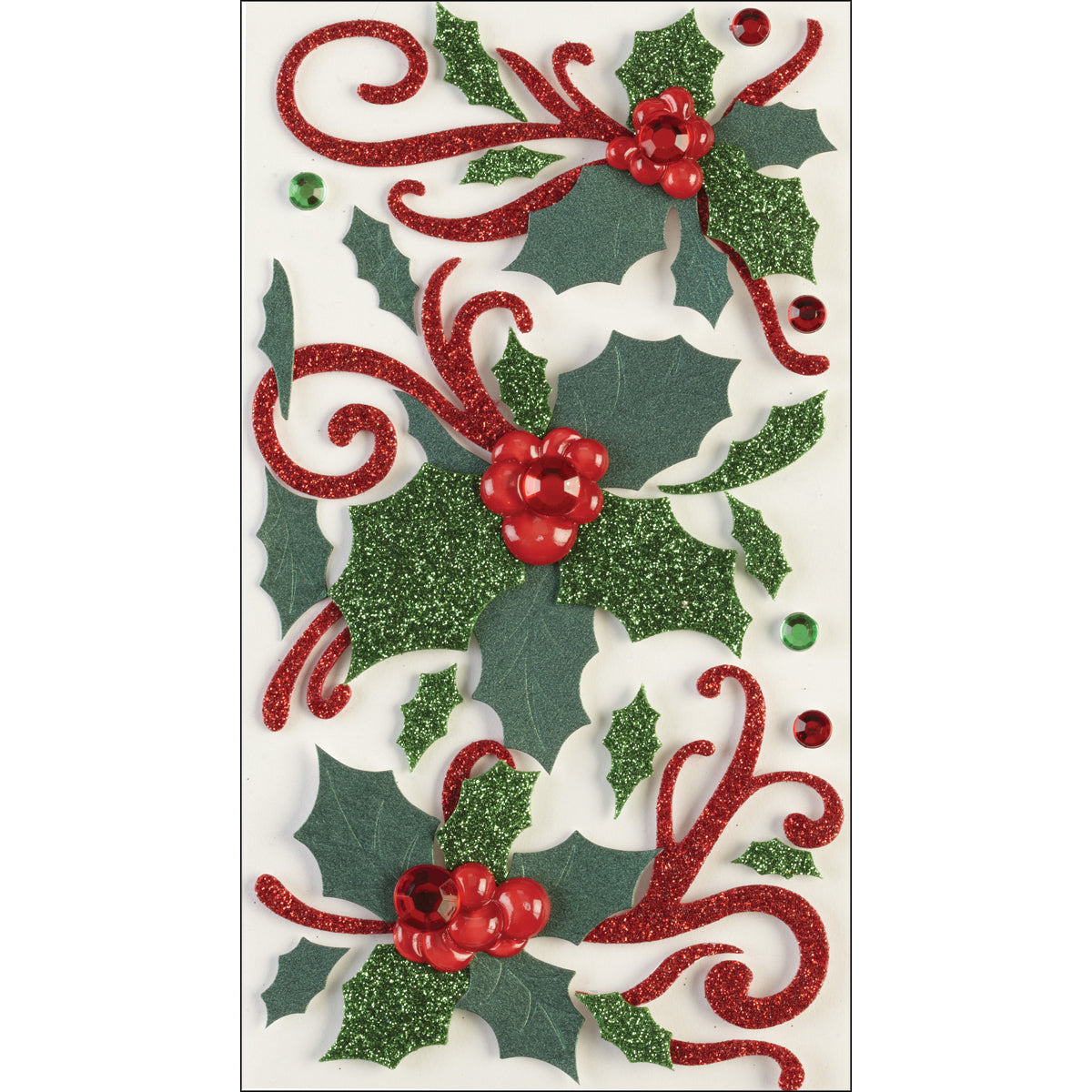 Jolee's Boutique Dimensional Stickers Flourishes and Holly
