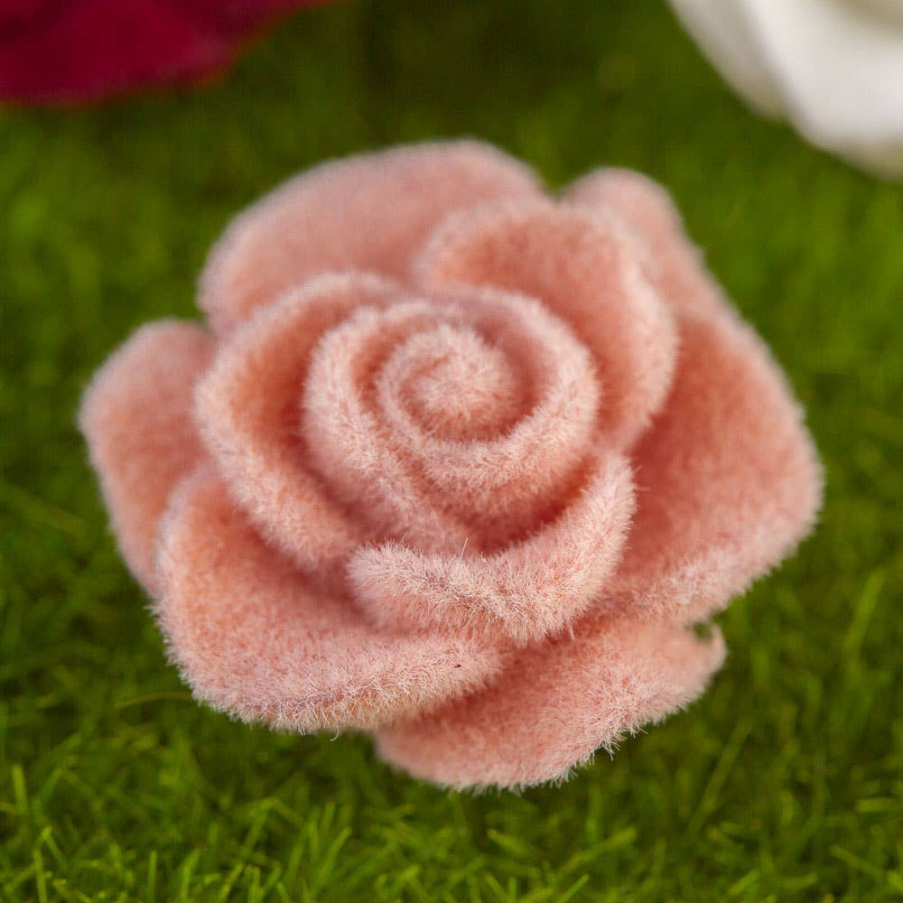 Flocked Mini Rose Blooms