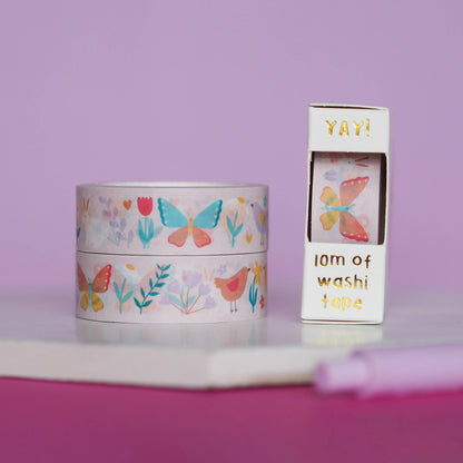 Springtime Animals and Flowers Washi Tape