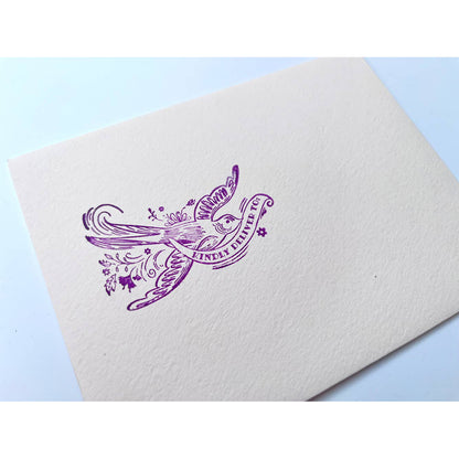 Kindly Deliver Dove Rubber Stamp