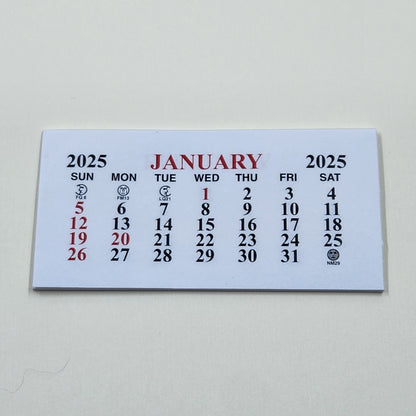 3" x 1 1/2" - 2025 calendar pads